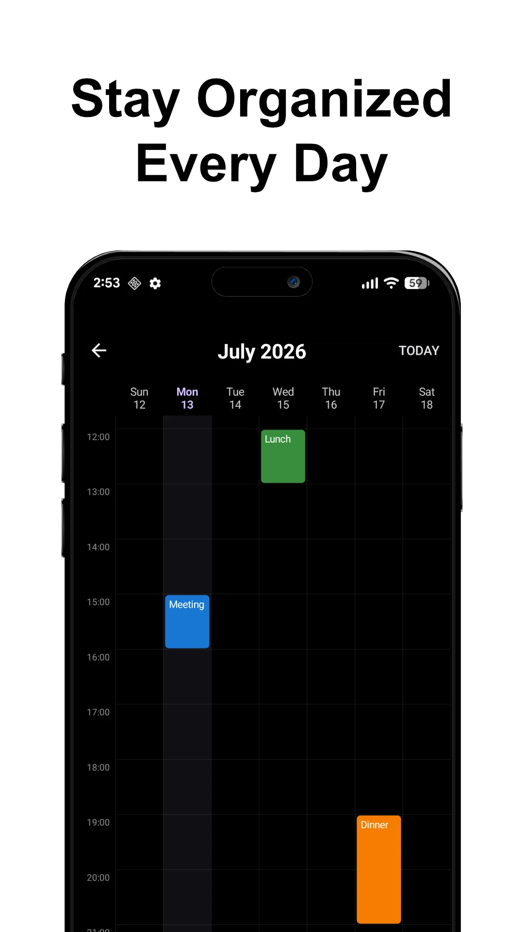 Calendar screenshot